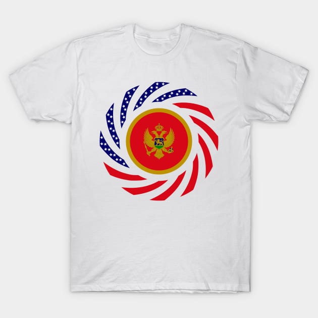 Montenegrin American Multinational Patriot Flag Series T-Shirt by Village Values